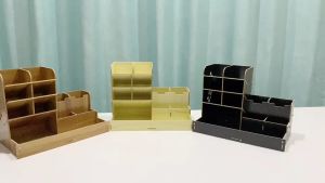 ชั้นวางของจุกจิก ชั้นวางของปากกา ชั้นเก็บของบนโต๊ะ ชั้นไม้เก็บเครื่องเขียน ชั้นขนาดเล็ก กล่องเก็บของ ที่ใส่ปากกา ₸ พร้อมส่ง ₸