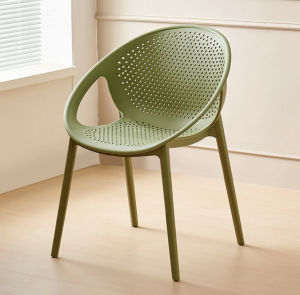 Plastic Chair Balcony Casual For Home Net Red Chair Living Room Nordic Simple Chair Cut Out Adult Stacked Dining Chair