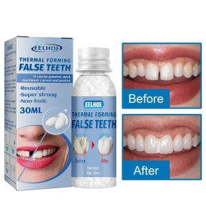 30ml Glue Tooth Replacement Material Gap Repair Resin Granules Missing Denture Adhesive Teeth Repair Dental Moldable False Teeth