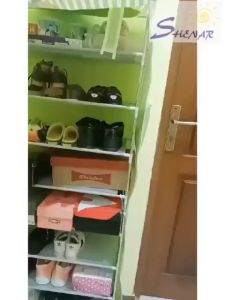 SHENAR Rak Sepatu 10 Susun / Rak Sepatu Portable Motif 3D / Shoe Rack/ Rak Multifungsi CHP - KEROPI