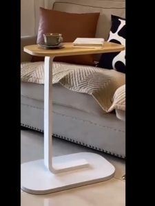 DTG โต๊ะมินิมอล โต๊ะข้างทรงวงรี วางข้างเตียงข้างโซฟา โต๊ะข้างเตียงขนาดเล็กเคลื่อนย้ายได้