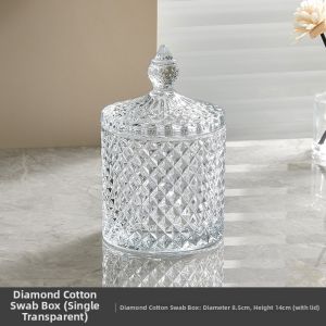 YAGANG | Crystal Glass Toothpick & Floss Storage Box