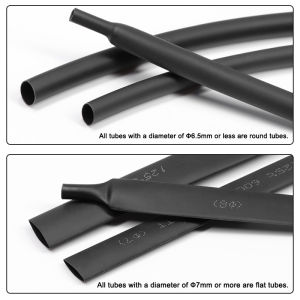 1/2/5M Black 2:1 Heat Shrink Tube Diameter 0.6mm~120mm Wire Repair Protector Polyolefin Insulated Shrinkable Cable SleeveTubing