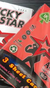 LUCKY STAR A4 PREMIUM COLOUR PAPER/2 SHEET CARD/LIGHT COLORS/Dark Color/Cyber Color 120GSM
