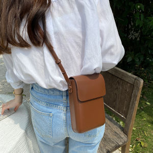 NALLCHEER กระเป๋าสะพายข้างสำหรับผู้หญิงกระเป๋าแฟชั่นสไตล์เกาหลีกระเป๋าสะพายไหล่เส้นเดียวใส่โทรศัพท์มือถือได้