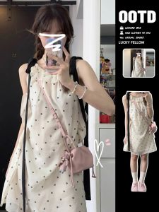 SUSIEYUAN | Summer Petite Tea French Beach Princess Dress