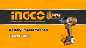INGCO 20V Lithium Battery Cordless Impact Wrench with Battery and Charger CIWLI2085
