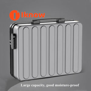 I know Document storage bag waterproof document bag home office travel security bag with lock multi-layer portable document storage for important documents passports and legal documents