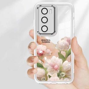 เคส Vivo V30e V30 V29 V27 Pro 5G V29e V27e เคสมีน่ารักหรูหราตัวปกป้องกล้องถ่ายรูปแฟชั่นกันกระแทกดีไซน์ใหม่ผู้หญิงเคสโทรศัพท์