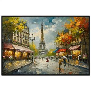 Tranh phong cảnh sơn dầu thành phố châu âu. Tranh treo tường tranh dán tường Canvas. CGI-264