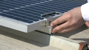 4/6Pcs Solar Panel Mounting Rail Kit PV Module Bracket Mid End Clamp Solar Flat Roof Mount Brackets