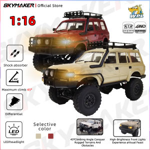 WPL C54 C54-1 1/16 RC Car LC80 Model 2.4G 4WD Off Road Remote Control LED Climbing RC Truck Electric Toy Car Gift for Boy