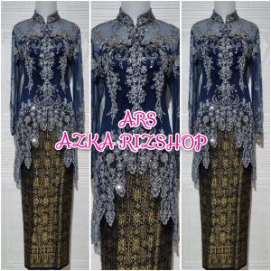 set kebaya pesta kebaya rawis murce + rok songket plisket