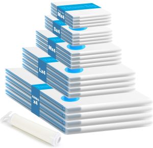 Vacuum Storage Bags Space Saver Vacuum Storage Bags Vacuum Seal Bags for Clothing Clothes Comforters and Blankets Clear