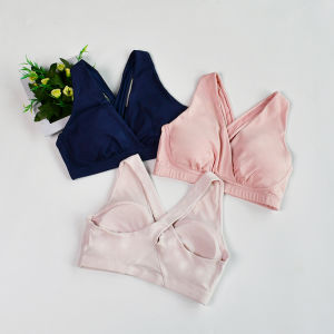 Ladies Breathable Sports Bra Cotton Maternity Nursing Camisole Sleepwear Underwear Vest Medium Support Fixed Strap One Piece