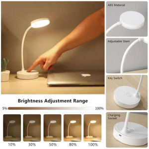 Led lamp students learning the lamp that shield an eye children bedroom cartoon berth lamp girl dormitory usb charging small desk lamp  1200mAh 360° Rotatable 3 color Infinite dimming  Eye Protection Reading Lamp Bedside Light