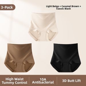 High Waist Tummy Control Panties Antibacterial Shaping No Mark