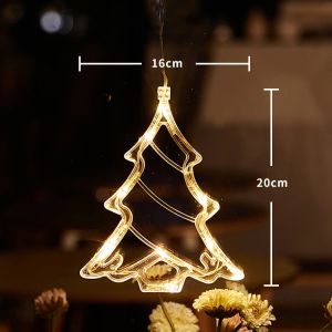 Santa Claus LED Suction Cup Lights Christmas Window Decor Lamp Xmas Decoration for Living Room Display Glass Window Lighting