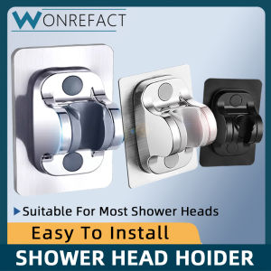 Shower Head Holder Universal Self-Adhesive Shower Head Handheld Bracket Wall Mounted Showerhead Support