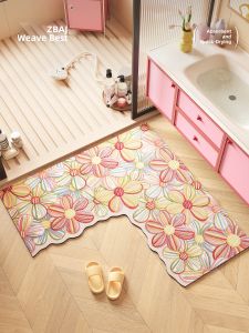 ZHIBAIJIA | Water Absorbent Non-slip Bath Mat L-shaped