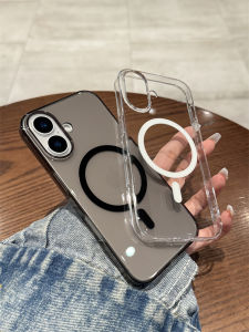 สไตล์ Apple 16 PRO MAX เคสโทรศัพท์การดูดซับแม่เหล็กบางเฉียบโปร่งใส 15 ความรู้สึกระดับไฮเอนด์ความคุ้มครองเต็มรูปแบบการออกแบบป้องกันการล่มสลายสําหรับผู้ชายและผู้หญิง