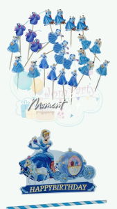 JomParty Glass Shoe Princess Cinderella Birthday Banner Balloon Party Theme Pek Dekorasi Tema Puteri Kerajaan Fantasi