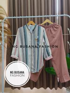 Setelan crinkle terbaru 2024 jumbo tebal melar adem BB 85 kg motif kombinasi kotak