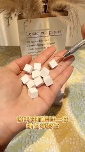 Nail Art White Sponge Halus Spons Kuku 100Pcs Spons Kuku Penjepit Untuk Memnuat Nail Ombre Gradasi