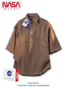NASA WTAPS | Vintage Look Linen-Effect Short Sleeve Mens Shirt