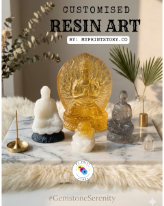 CustomResin Budda | Kwan Yin | White Jade Buddha | Avalokiteshvara | Fortune God | Custom Colour Figurine/MYPRINTSTORY