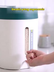 DISKON TURUN HARGA RICE BOX JUMBO 10 KG DISPENCER BERAS ANTI KUTU 5 KG DISPENSER MAKANAN PELIHARAAN ANTI DEBU WADAH PENYIMPANAN BERAS BUKA OTOMATIS MELATI KANA TEMPAT SERBAGUNA