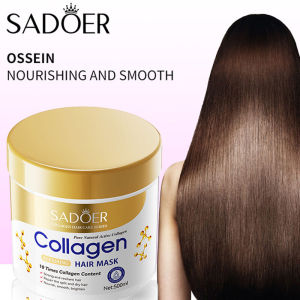 Collagen Hair Mask Conditioner Pelurus Rambut Permanen Masker Hair Treatment Mask Repairs Frizzy Rambut Kondisioner Rambut 500g Original 100% Perawatan Rambut Treatment Rambut Smoothing Perbaikan Keriting Rambut Kering Rambut Lurus-💖Uiabgt