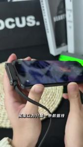 240W Braided Fast Charge Cable 90° Right Angle Type-C to Type-C Cord Durable Foldable Charger Cable with Adjustable Phone Stand