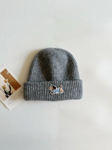 Warm Knitted Hat for Babies Boys And Girls Outdoor Fashionable Cute All-Match Overhead Woolen Cap Winter Comfortable Knitwear