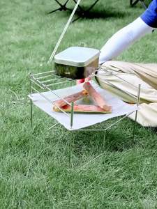 Campingmoon | CAMPINGMOON Outdoor Equipment Stainless Steel Soler Fire Table Folding Portable Camping Lightweight Oven With Baking Net