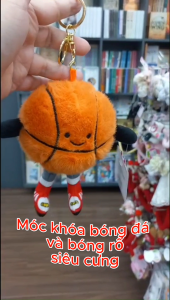 Móc Khóa Bông Quả Bóng Rổ 10 cm - ZooZoo 7501 - Màu Nâu
