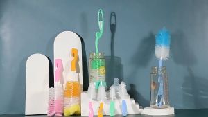 2pcs/set Bottle Cleaning Brush Plastic Handle Cup Brushes Baby Milk Bottle Cleaning Tool