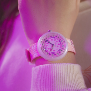 Flik Flak Pick A Bow (FBNP250) Pink RECYCLED PET Kids Watch