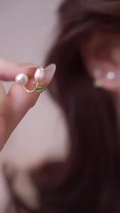 Nexlent Korean Vintage Tulip Earrings: 925 Silver Jewelry Accessories for Women