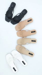 Amazeus MARIMAR Sandal Heels Wanita Tali Hak Tinggi Jepit Kekinian 3CM Sepatu