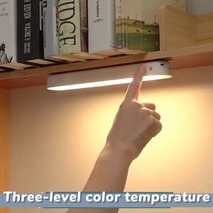 Magnetic LED Light For Room Rechargeable Light Study Lamp Shade Dim Light For Bedroom Mini Bed Light