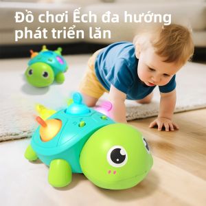 Bé Rùa Tập Bò Âm Thanh Và Ánh Sáng Nhai Đồ Chơi Với Bong Bóng Tắm Hiệu Ứng Làm Dịu Nhựa ABS Kéo Lại Xe Cho Độ Tuổi 0-6M