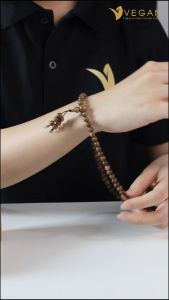 Vòng tay Trầm Hương Thuần Chay chuỗi tràng 108 hạt 6mm