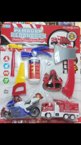 Mainan Pemadam Kebakaran Set Mobil pemadam Peralatan Alat Pemadam Motor Motoran
