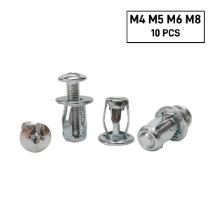 10PCS M4 M5 M6 M8 Carbon Steel Jack Nut Zinc Plated Hollow Rivet Nut Blind Rivet Nut Threaded Insert for Thin Iron Sheet Plastic