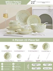 Aesthetic Underglaze Ceramic Dinner Set