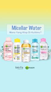 GARNIER Micellar Water Series 50 - 125ml Pink Blue Oil Infused Vitamin C All Variant - Aman Tanpa Konfirmasi (READY STOCK)