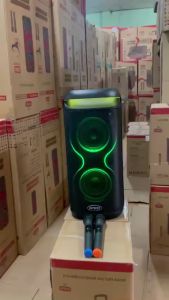 Loa Kéo Karaoke bluetooth Partybox ONTEKCO 8212 -  đèn Led RGB  loa kéo kèm 02 micro sóng UHF chống rú dít tốt