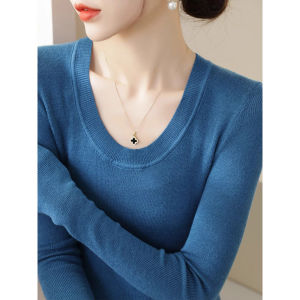 Fashion High-End French Design V-Neck Slim Fit Womens Knit Top