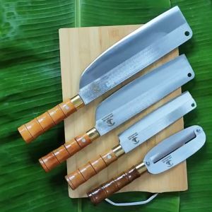 Combo 4 dao nhà bếp B125B được rèn từ thép 420J2 của Nhật thép trắng không gỉ